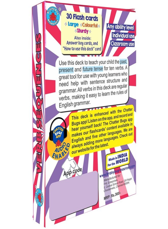 Brainy Bug Resources Action Word Sequences | Audio Enabled Flashcards | Audio in English, Hindi, Tamil, Punjabi, Kannada, Telugu | Spoken English | Special Needs Kids - Image 4